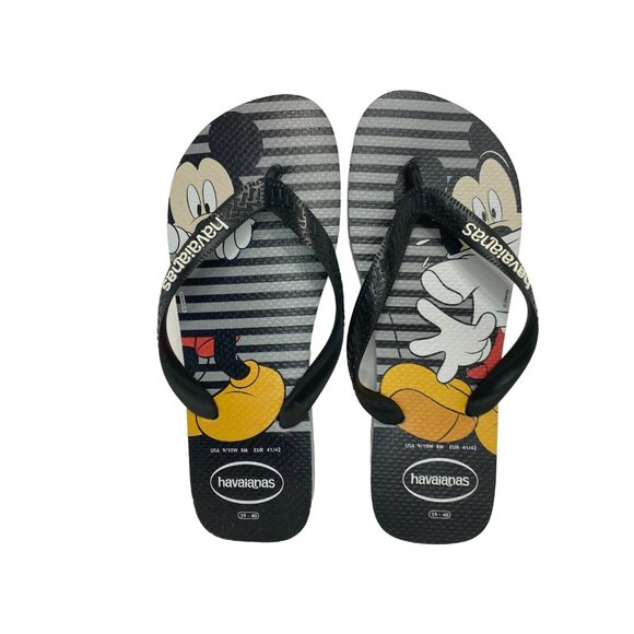 Havaianas Shoes - Havaianas Flip Flop Sandals Mickey Mouse Size 9/10 Women 8 Men Ice Grey Rubber